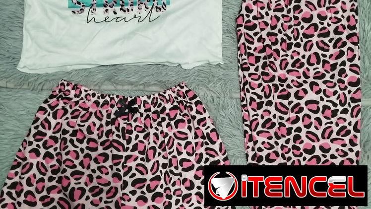 Pijamas _ ropa dormir mujer 3 piezas .   12 Usd