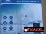Ventilador recargable con panel solar y bombillos