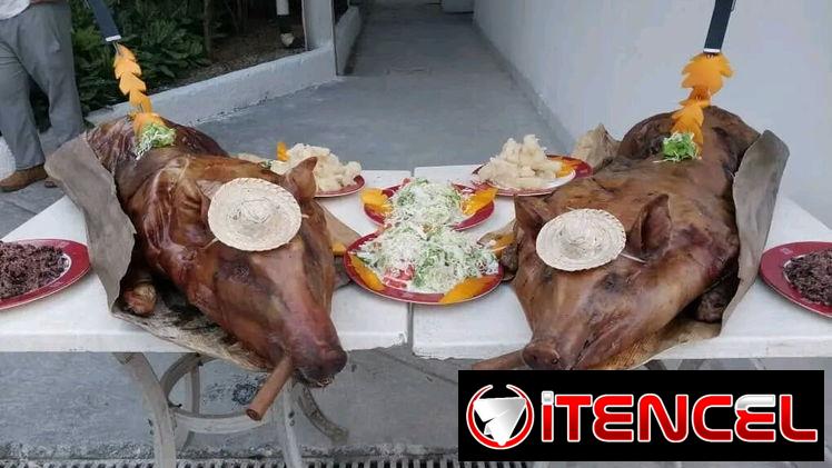 Cerdo asado para 40 comensales