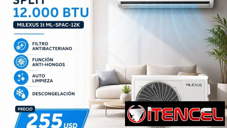 SPLIT MILEXUS 1 TONELADA. Factura + 180 días de Garantía