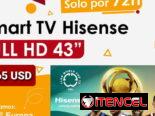 Smart TV Full HD con aplicaciones, cajita y soporte a la pared