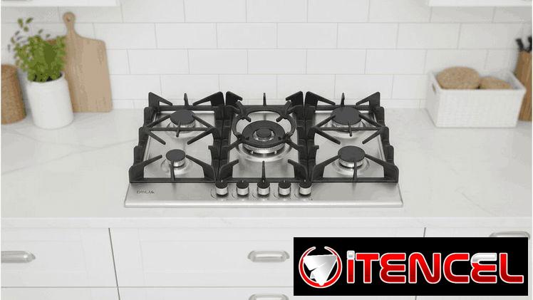 Excelente Cocina de Gas Empotrada Italiana de Acero Inoxidable, marca Drija Milan 90. NUEVA en su caja