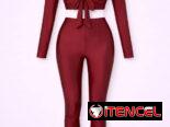 Conjunto vino mujer leggings y bustier