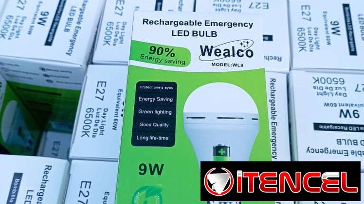 Bombillo recargable 9w