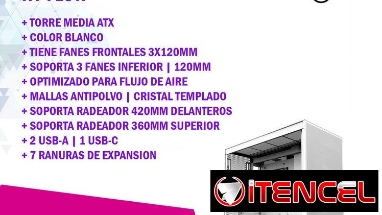 Nuevo – Chasis Media ATX (Color Blanco) NZXT  H7 Flow | 190 USD