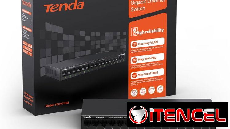 Switch Tenda Metalico TEG1016M 16 Puertos Gigabit 10/100/1000 Plug & Play #63142460/ 55821991