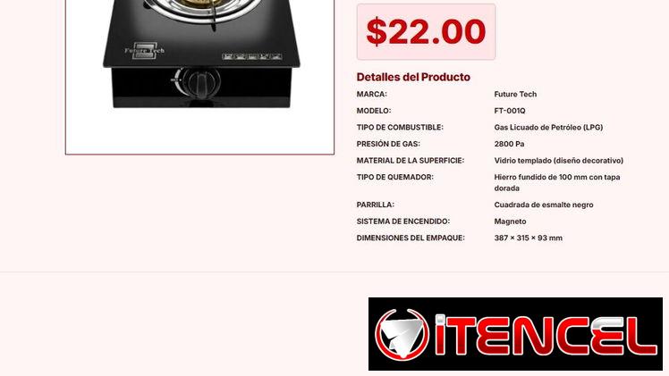 Fogón de Gas LPG Future Tech FT-001Q: Alta Presión 2800 Pa Calidad VPT#-0350