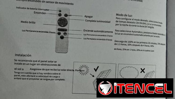 🔆 Lámpara Solar 200W + Panel Solar 25W. Batería: LiFePO4  de  3,2 V/5 Ah. IP67