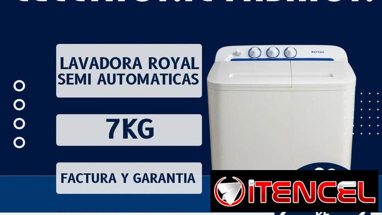 LAVADORAS ROYAL SEMI AUTOMATICA 7kg 170USD NEVERAS ROYAL DE 5.5 PIES 210USD TELEVISORES ROYAL GENERADORES ELÉCTRICOS