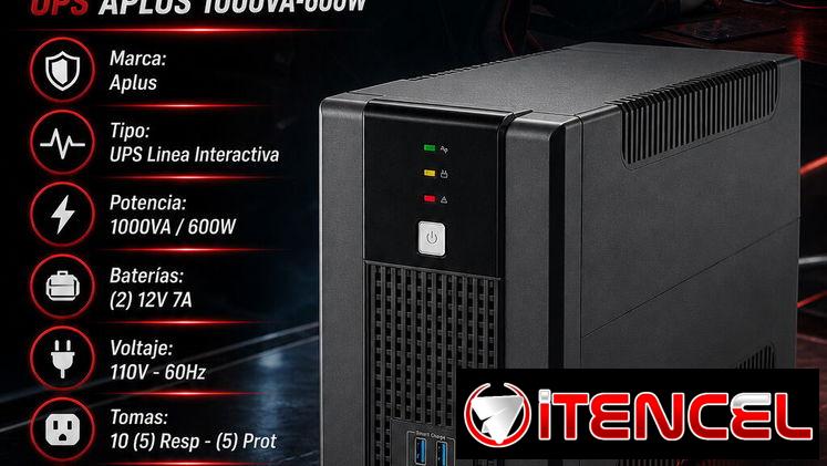 ⚡600W⚡ UPS APLUS – 1000VA/600W – 110V. NUEVO A ESTRENAR. TL 54833699