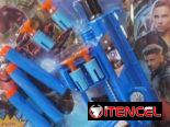 Variedad en juguetes pistolas con ventosa temáticas Paw y Anvengers, tambien tenemos juegos de mesa cartas, Parchís etc