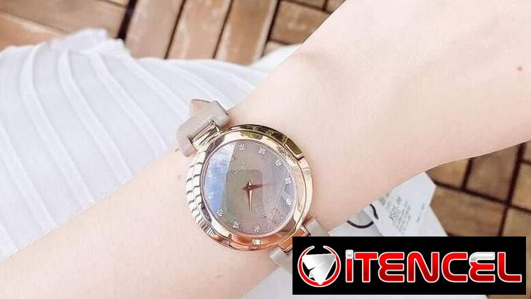CITIZEN ECODRIVE CAPELLA (EX1513-00Y) CRISTAL DE ZAFIRO , 34MM CON MANILLA DE PIEL Y ACERO INOXIDABLE ORO ROSA  58049738