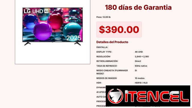Smart TV LG 43″ 4K AI con Magic Remote MR25 y Voice ID Real $390 VPT#-0307