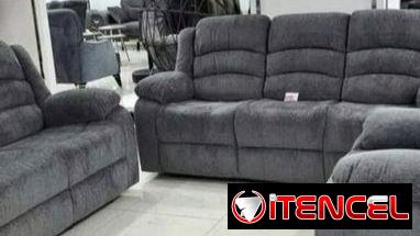Juego de sofa y butacas reclinables