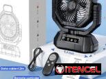 🌀Ventilador recargable portátil TT-15 CON LÁMPARA Y BATERÍA DE 20,000 mAh – ¡Ideal para nuestros apagones!