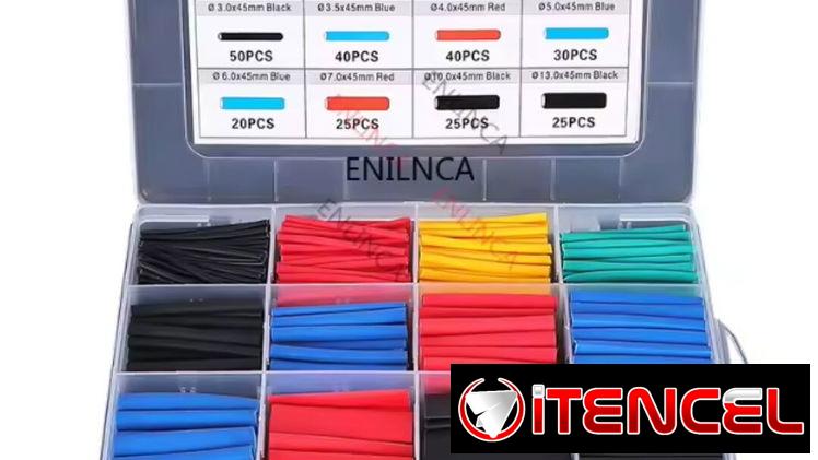 Caja de termoretractil de todas las medidas 750 piezas en colores para q peguen con los cables. Calidad. Si quiere la mi