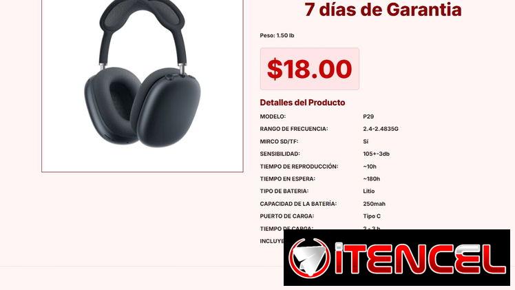 Auriculares P29: Reproductor MP3 Integrado vía Micro SD por $18 VPT#-0030