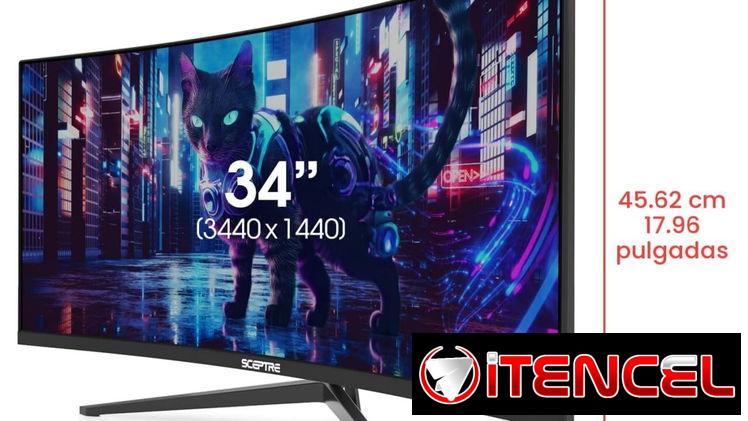 Monitor Curvo Ultra Ancho Sceptre 34” WQHD 180Hz