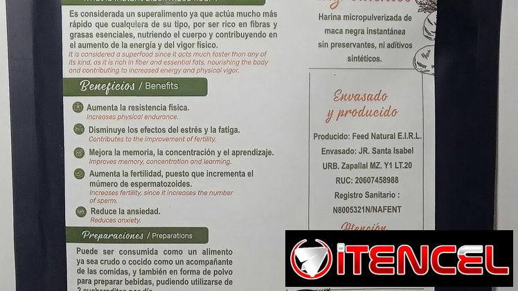 Harina de Maca Negra instantánea  200g