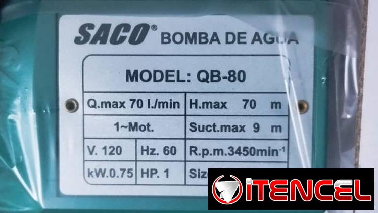 💦BOMBA PERIFÉRICA💦 💲PRECIO:70 USD Potente Bomba de Agua 1HP SACO – Alto Flujo y Máxima Altura 💧Bomba de Agua 1HP SAC