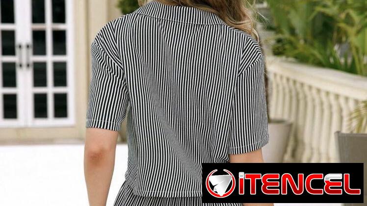 Conjunto de camisa y short para mujer
