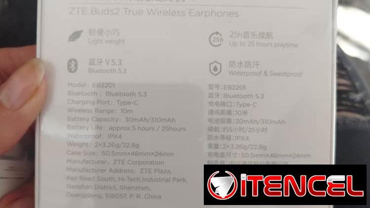 ZTE BUDS 2 bluetooth Earphones (audífonos Bluetooth)