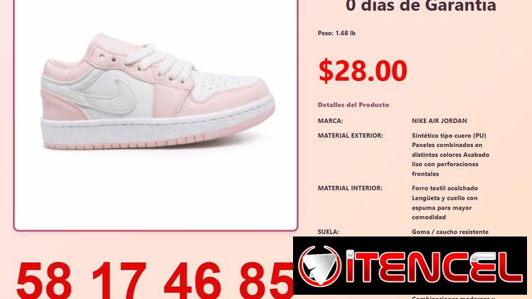 TENIS NIKE AIR JORDAN BLANCO Y ROSADO