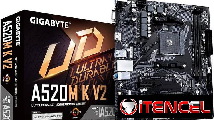 Gigabyte Placa base A520M K V2 (AM4/2xDDR4/HDMI/D-Sub/M.2/USB 3.2)