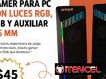 Altavoces Gamer para PC con Luces RGB, USB y Auxiliar 3.5 mm | videojuegoshabana.com