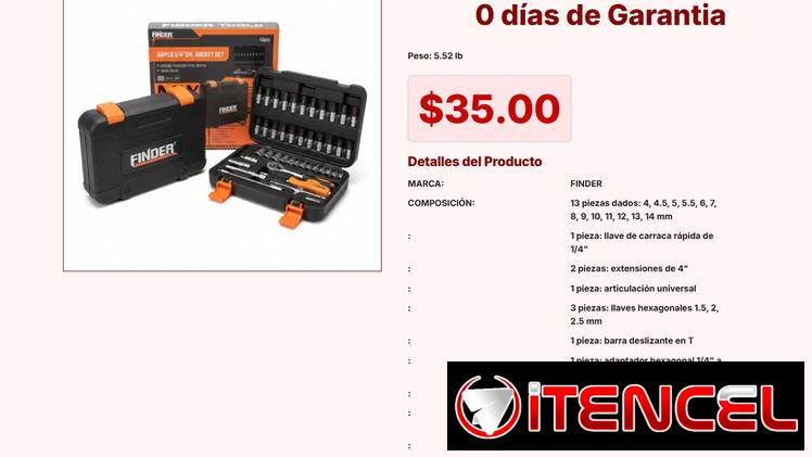 Set de Llaves Finder de 46 Piezas con Articulación Universal Pro $35 VPT#-0281