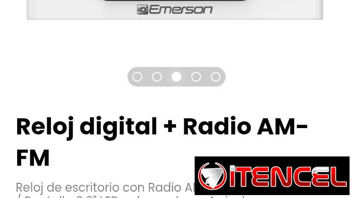 Reloj de escritorio con Radio AM/FM integrado