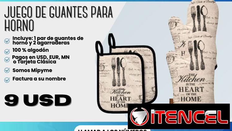 🔥 JUEGO DE GUANTES PARA HORNO 🔥 💲 Precio: 9 USD