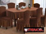Set de fundas para sillas + mantel