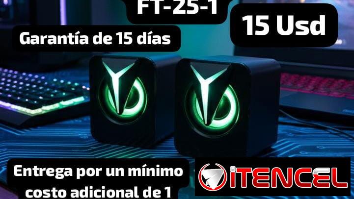 BOCINA PARA PC RGB  FT-25-1, Garantía de 15 días, Entrega por un mínimo costo adicional de 1 Usd para toda La Habana