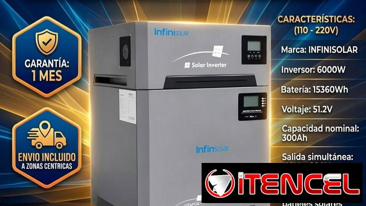 Todo en uno infinisolar 6kw con bateria 15.3kw
