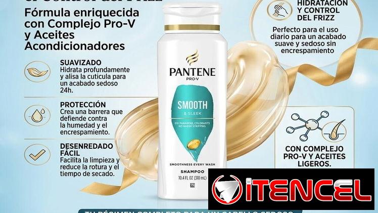ntene Smooth and Sleek champú para cabello grueso, rizado, ondulado o rebelde con tendencia al frizz