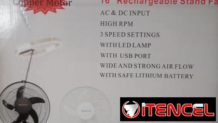 Ventilador Recargable 16″ MILEXUS