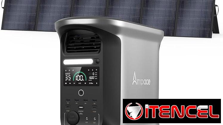 Combo de Estación de energía portátil $990 AMPACE Andes 1500 📦 Nueva Sellada!! + Panel solar de 500w 📦 Nuevo en caja!!