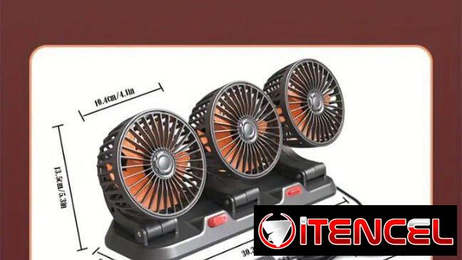 📞53884600.🎇 Ventilador USB para Auto de Tres Cabezas🎇 Mensajería disponible.🚴