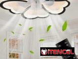 Lámpara de techo, modelo flor con Ventilador