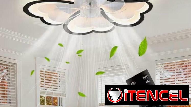 Lámpara de techo, modelo flor con Ventilador