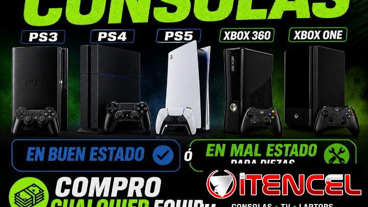 🔴 COMPRO CONSOLAS 🔴 Compro PS3, PS4, PS5, Xbox 360 y Xbox One ✔️ En buen estado ✔️ Rota o con fallas ✔️ Para reparar o