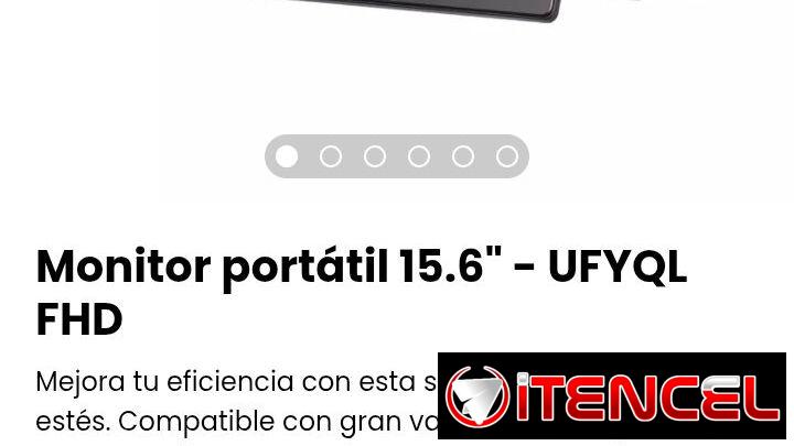 Monitor portátil 15.6″ – UFYQL FHD. Nueva con garantía