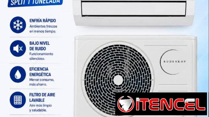❄️ SPLIT ❄️ 1 TON RUDENKOV. MENSAJERÍA CON FACTURA Y GARANTÍA. TL 44833699