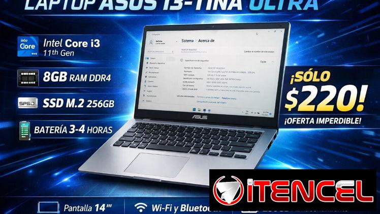 220$ laptop de 11na con batería de larga duración.