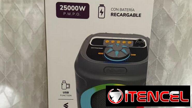 Bocina portátil recargable 25mil watts $35usd