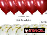 🎈Set de 11 globos de corazón y confeti $1850