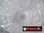 Bucaro de cristal de Bohemia, elegante tallado