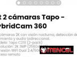 Kit 2 cámaras Tapo – HybridCam 360. Dos cámaras 2K con visión nocturna, detección de movimiento y audio bidireccional.
