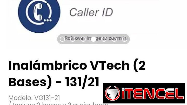Inalámbrico VTech (2 Bases) – 131/21. Incluye 2 bases y 2 auriculares. Nuevo